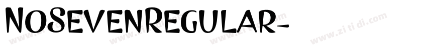 NoSevenRegular字体转换