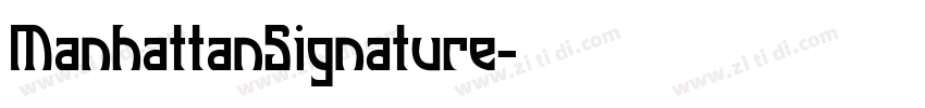 ManhattanSignature字体转换