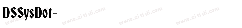 DSSysDot字体转换