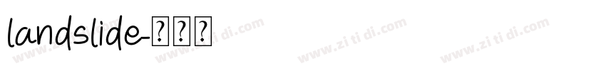 landslide字体转换
