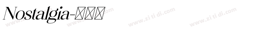 Nostalgia字体转换
