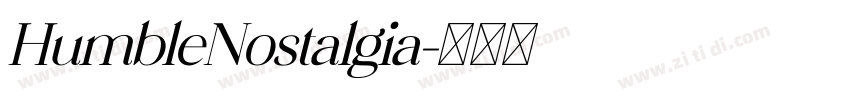 HumbleNostalgia字体转换