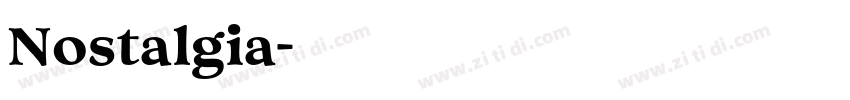 Nostalgia字体转换