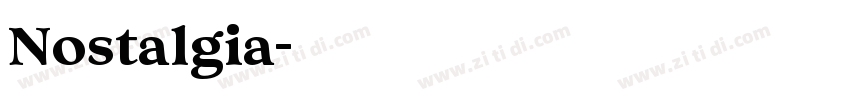 Nostalgia字体转换