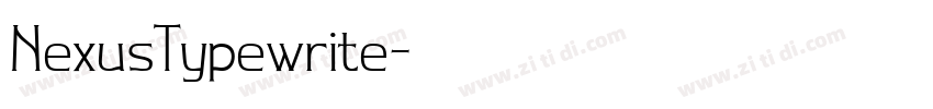 NexusTypewrite字体转换
