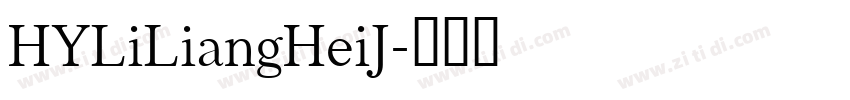 HYLiLiangHeiJ字体转换
