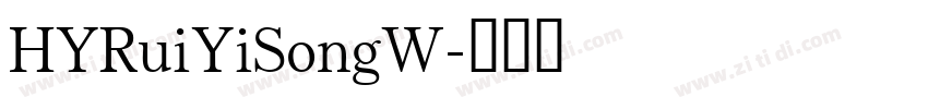 HYRuiYiSongW字体转换