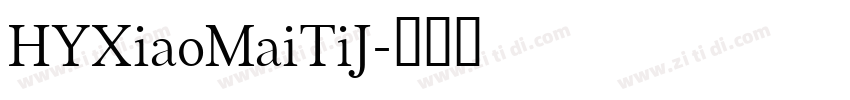 HYXiaoMaiTiJ字体转换