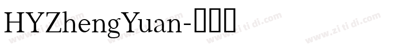 HYZhengYuan字体转换