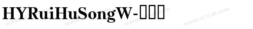 HYRuiHuSongW字体转换