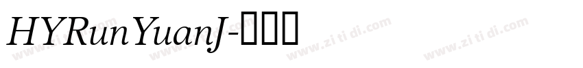 HYRunYuanJ字体转换