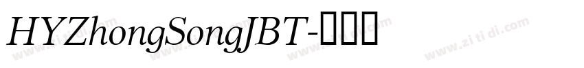 HYZhongSongJBT字体转换