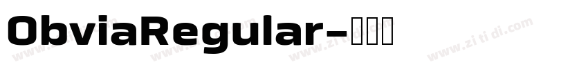 ObviaRegular字体转换