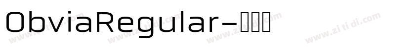 ObviaRegular字体转换