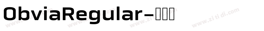 ObviaRegular字体转换