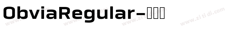 ObviaRegular字体转换