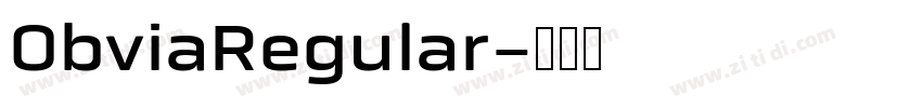 ObviaRegular字体转换