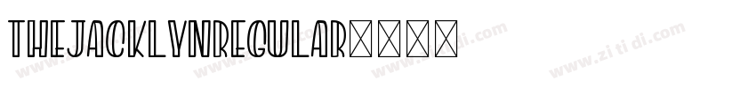 TheJacklynRegular字体转换