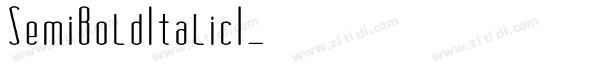 SemiBoldItalicI字体转换