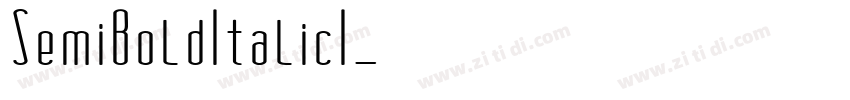 SemiBoldItalicI字体转换