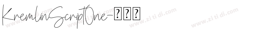 KremlinScriptOne字体转换