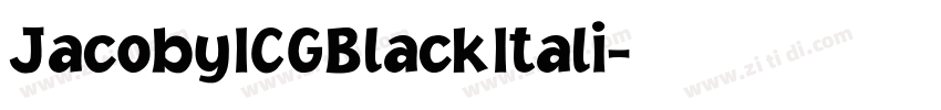 JacobyICGBlackItali字体转换