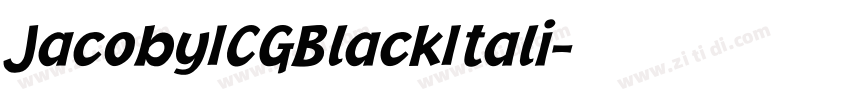 JacobyICGBlackItali字体转换
