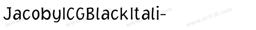 JacobyICGBlackItali字体转换