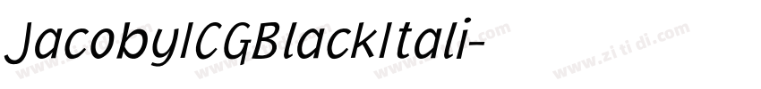 JacobyICGBlackItali字体转换