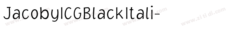 JacobyICGBlackItali字体转换