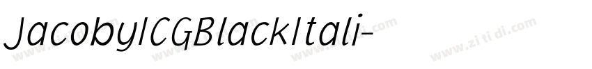 JacobyICGBlackItali字体转换