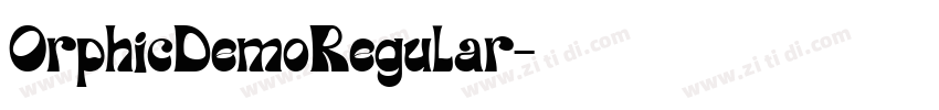 OrphicDemoRegular字体转换