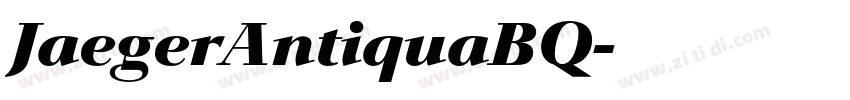JaegerAntiquaBQ字体转换