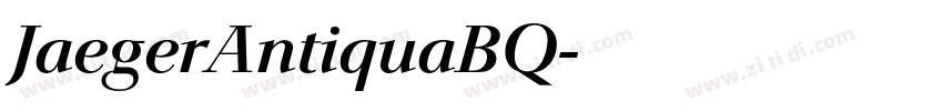 JaegerAntiquaBQ字体转换