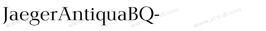 JaegerAntiquaBQ字体转换