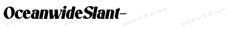 OceanwideSlant字体转换