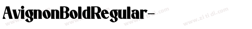 AvignonBoldRegular字体转换