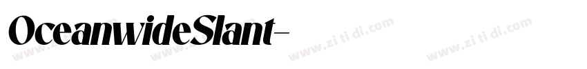 OceanwideSlant字体转换