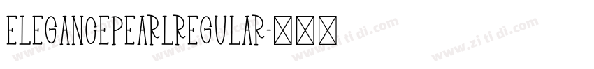 ElegancePearlRegular字体转换