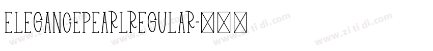 ElegancePearlRegular字体转换