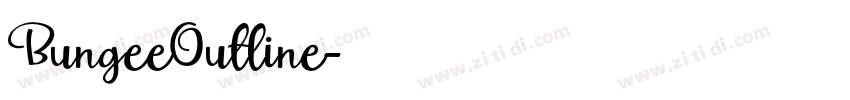 BungeeOutline英文字体字体转换