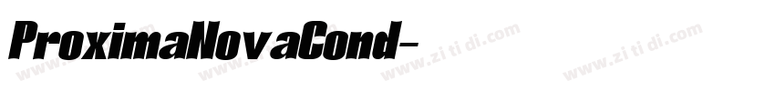ProximaNovaCond字体转换