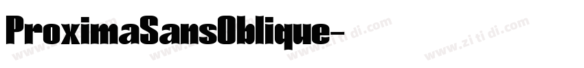ProximaSansOblique字体转换