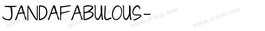 JandaFabulous字体转换