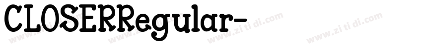 CLOSERRegular字体转换