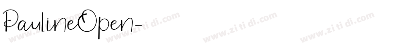 PaulineOpen字体转换 PaulineOpen字体转换