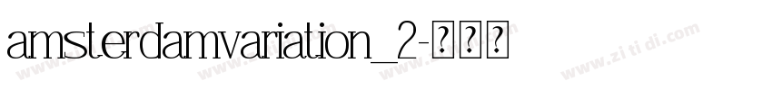 amsterdamvariation_2字体转换