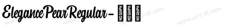 ElegancePearRegular字体转换