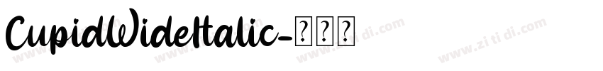 CupidWideItalic字体转换