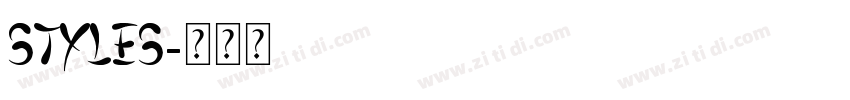 styles字体转换